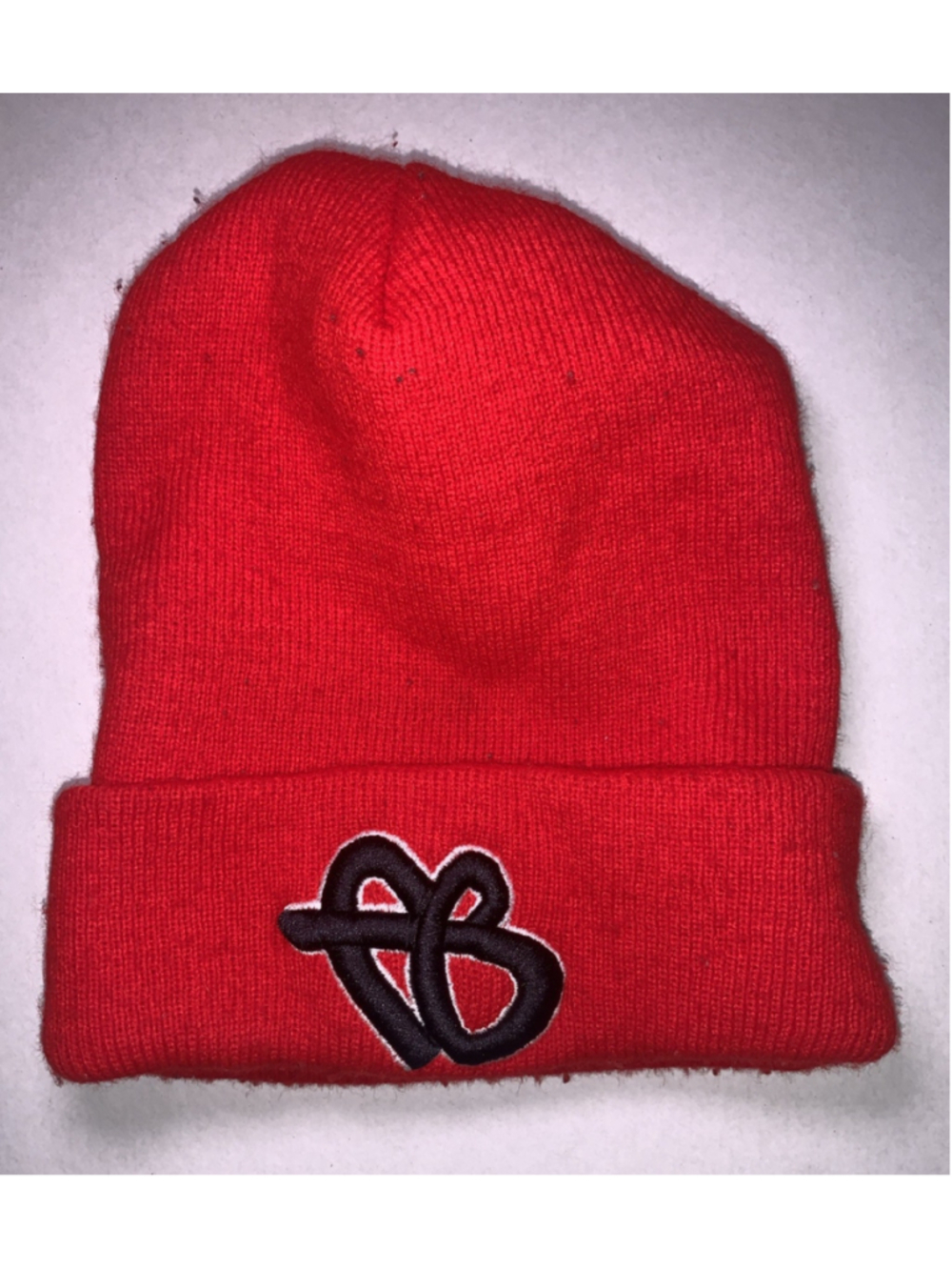 Vintage Fubu Beanie Red With Black Embroidered Logo Tag-less Winter Fall Spring - Picture 9 of 11